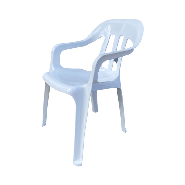 Silla Plástica con Brazos Holanda Blanca