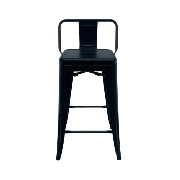 Silla de Barra Metálica Santa Marta Negra
