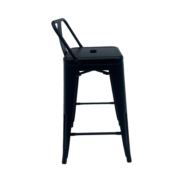 Silla de Barra Metálica Santa Marta Negra