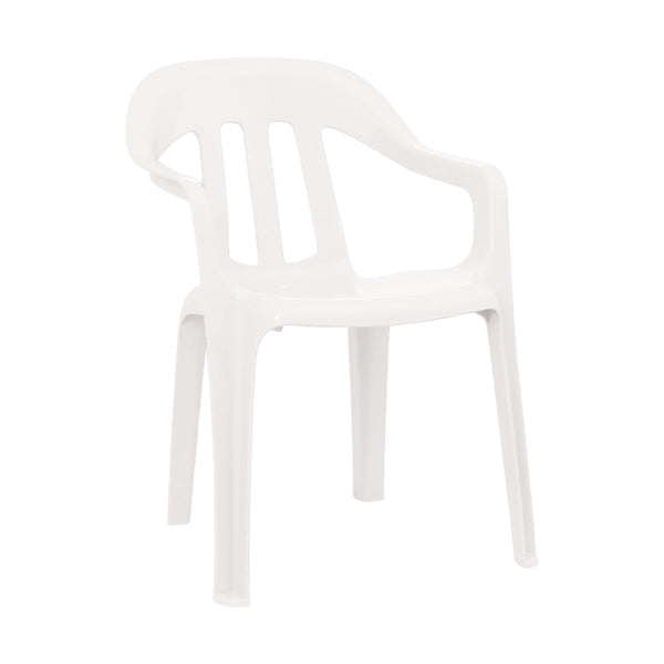 Silla Plástica con Brazos Holanda Blanca