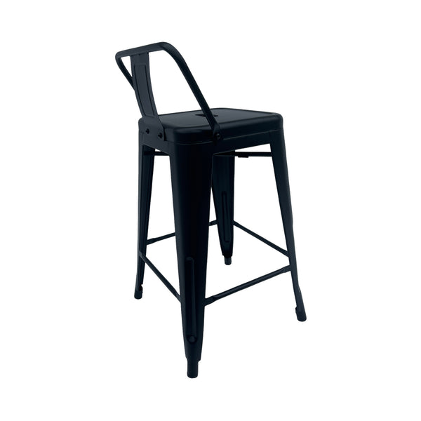 Silla de Barra Metálica Santa Marta Negra