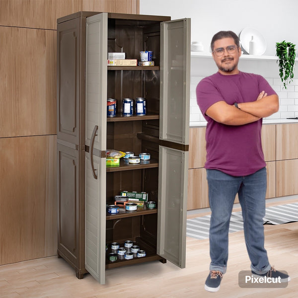 Armario Alto Madeira Beige