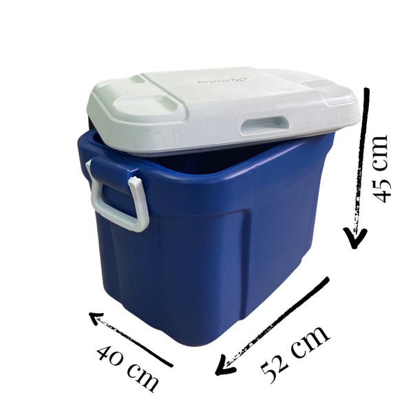 Nevera Plástica / Cava Plástica Azul de 40 Litros con Tapa