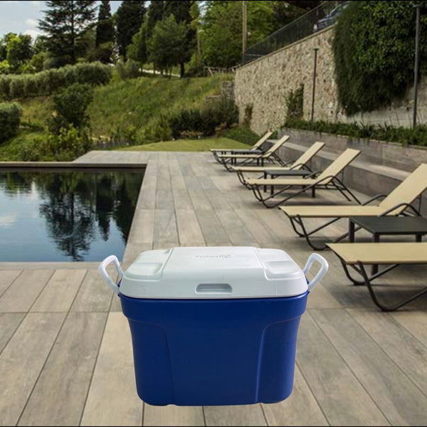 Nevera Plástica / Cava Plástica Azul de 40 Litros con Tapa