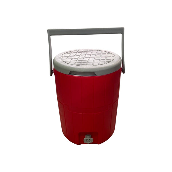 Nevera Plástica / Termo Rojo de 19 Litros con Tapa y Válvula