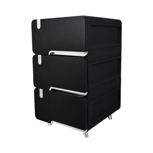 Mesita de Noche / Cajonera plástica 3 Gavetas Negra