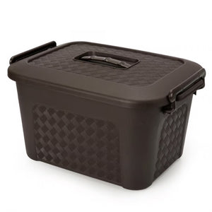 Caja Plástica Organizadora de 40 Litros con Tapa Renacer Café