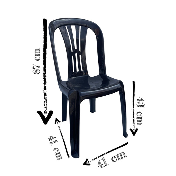 Silla Plástica económica sin Brazos Santiago Blanca Perla