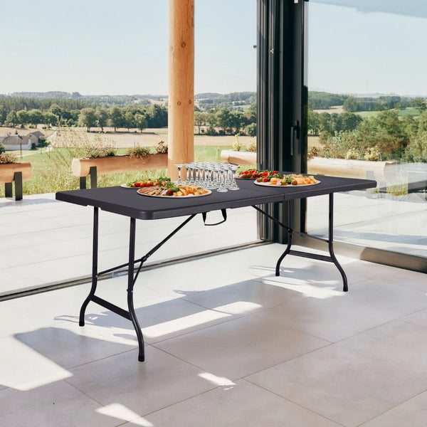 Mesa Plegable 180 CM Panamá Negra