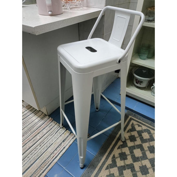 Silla de Barra  Metálica Santander Blanco