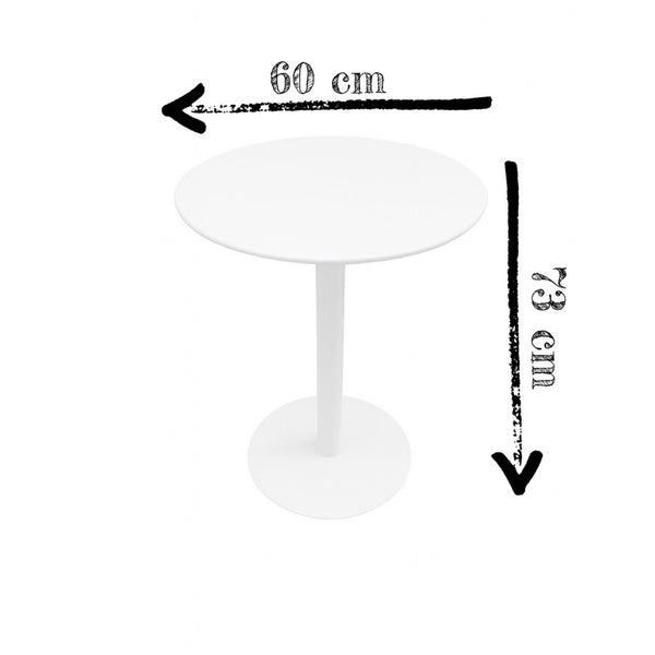 Mesa Metálica Redonda Barcelona Blanca