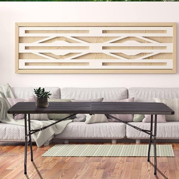 Mesa Plegable Tipo Madera 180 CM Panamá Color Café