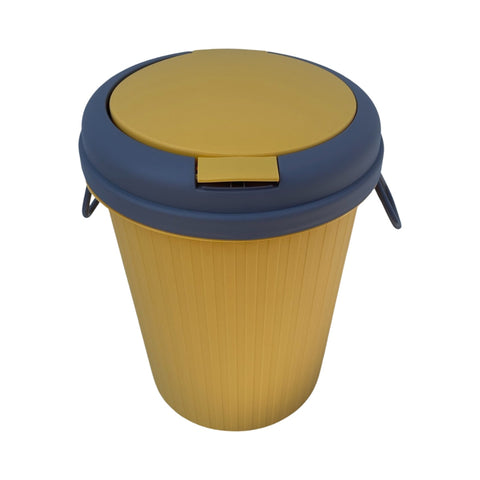 Caneca de basura / Papelera Push Colors Amarilla de 14 litros