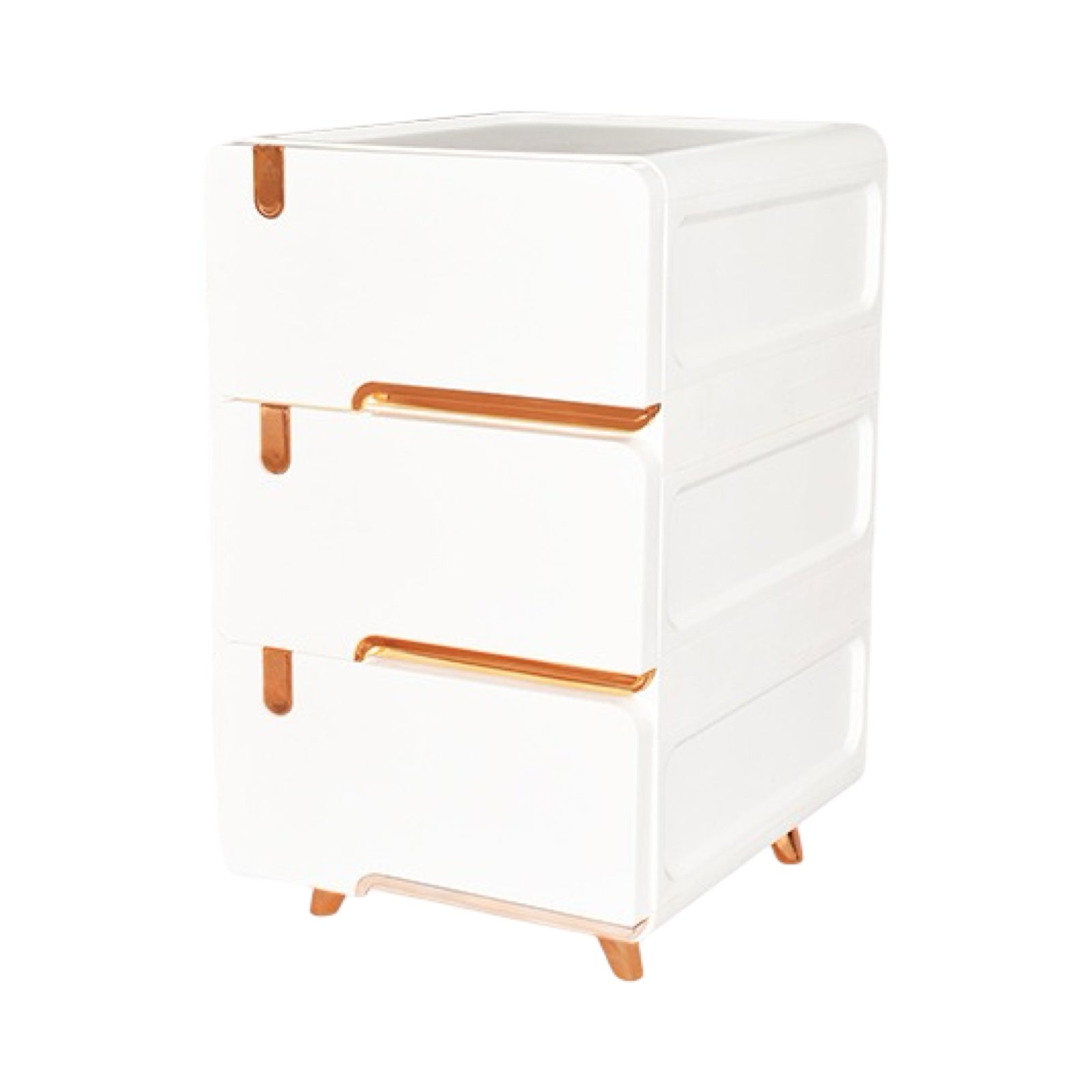 Mesita de Noche / Cajonera plástica 3 Gavetas Blanca