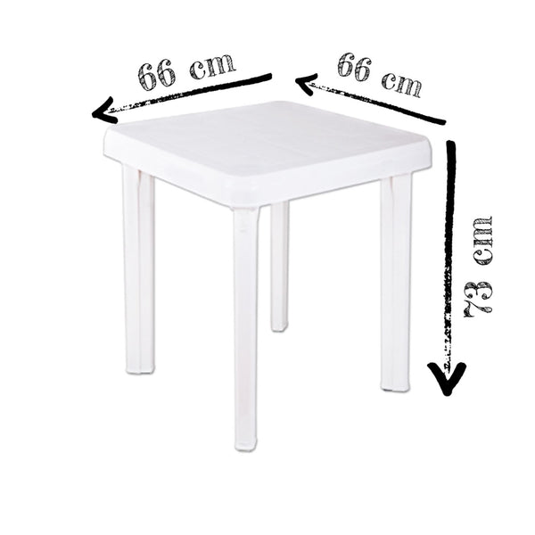 Mesa Plástica Quito Blanca