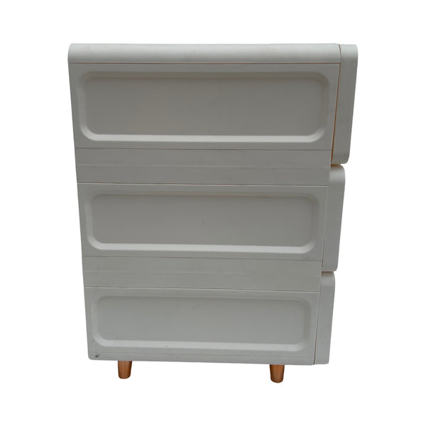 Mesita de Noche / Cajonera plástica 3 Gavetas Blanca