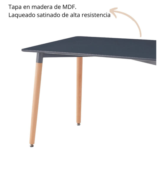 Mesa Roma Negra Rectangular
