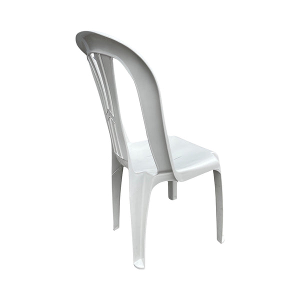 Silla Plástica económica sin Brazos Santiago Blanca Perla