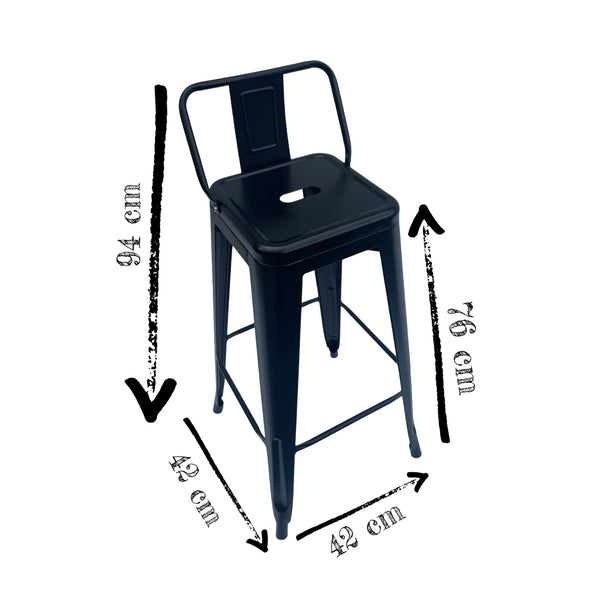 Silla de Barra  Metálica Santander Blanco