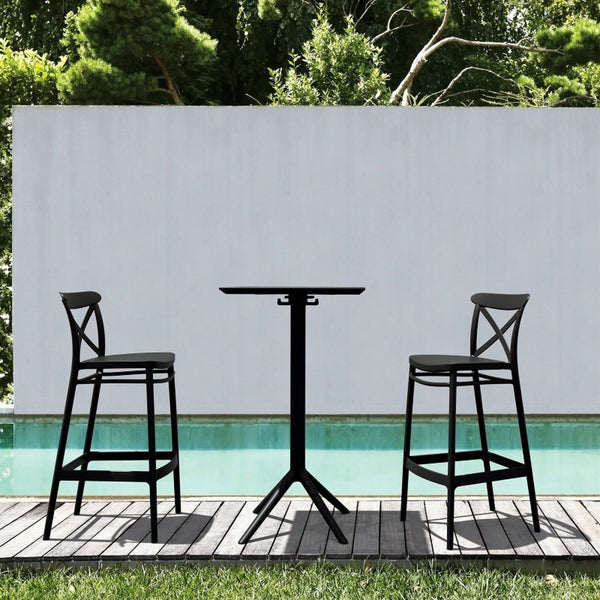 Silla de Barra California Negra