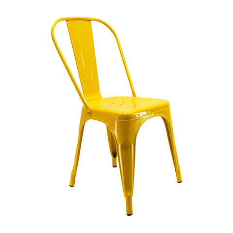 Silla Metálica Valencia Amarilla