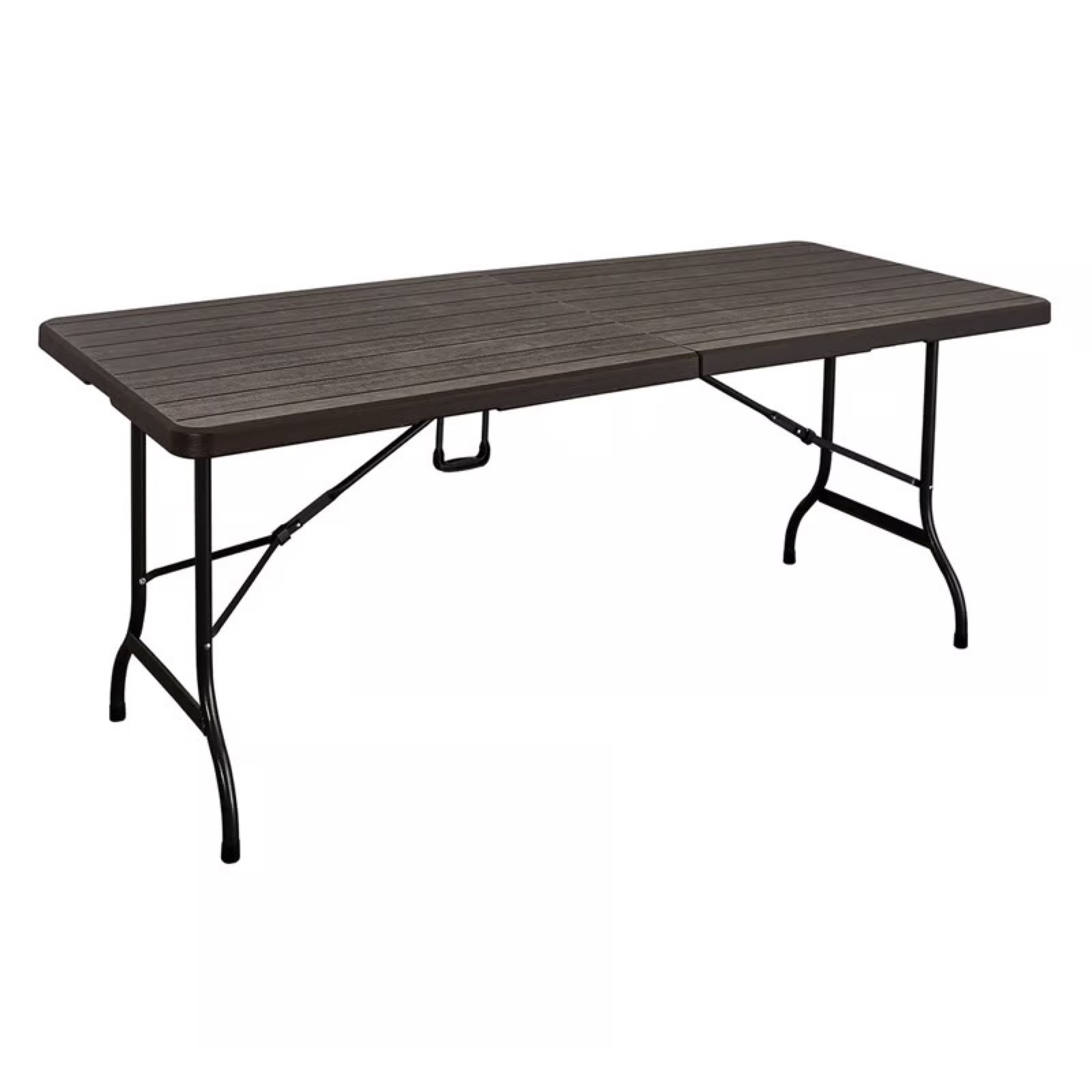 Mesa Plegable Tipo Madera 180 CM Panamá Color Café