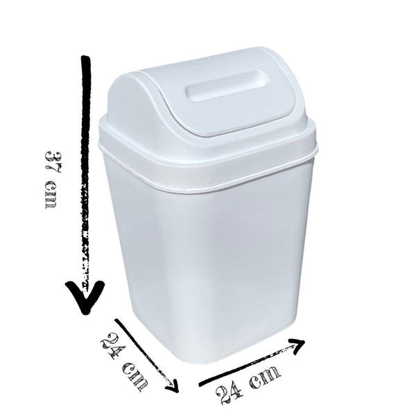 Caneca de basura / Papelera Vaivén Blanca de 15 Litros