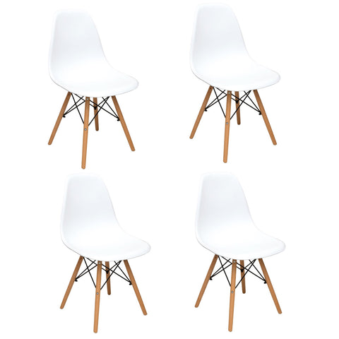 Kit 4 Sillas Roma Blanca