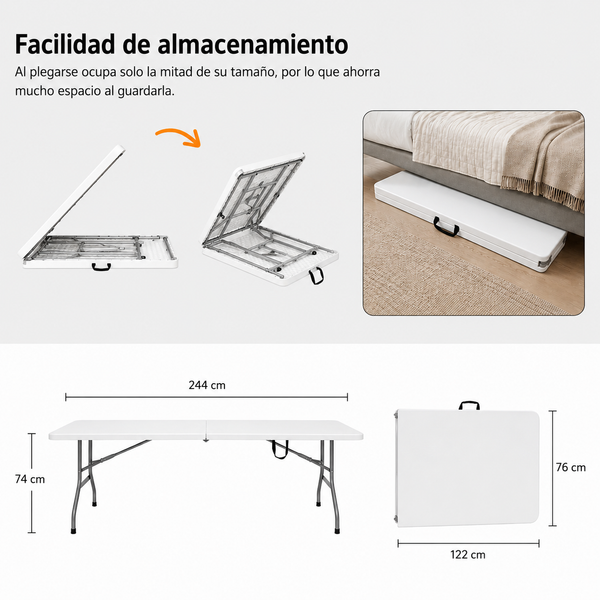 Mesa Plegable 244 CM Río Blanca