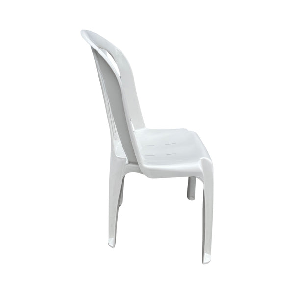 Silla Plástica económica sin Brazos Santiago Blanca Perla
