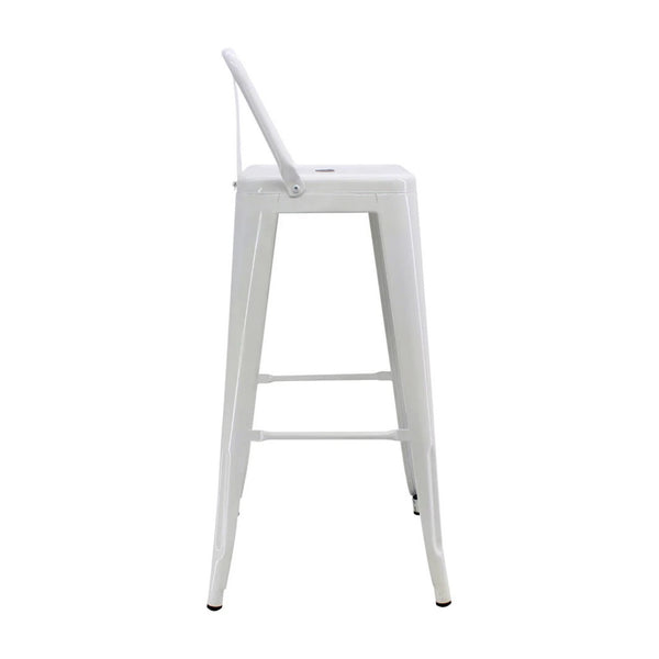 Silla de Barra  Metálica Santander Blanco