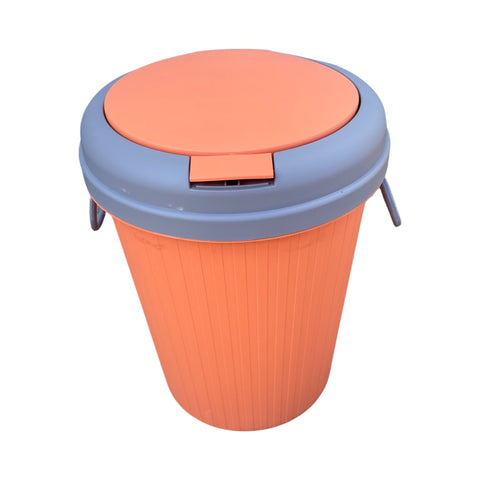 Caneca de basura / Papelera Push Colors Naranja de 14 litros
