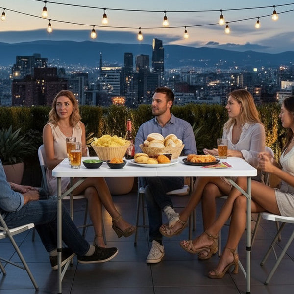 Mesa Plegable 120 CM Córdoba Blanca