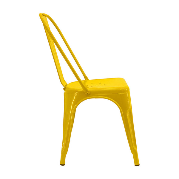 Silla Metálica Valencia Amarilla