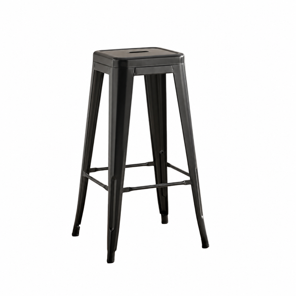 Silla de Barra  Metálica Fortaleza Negra