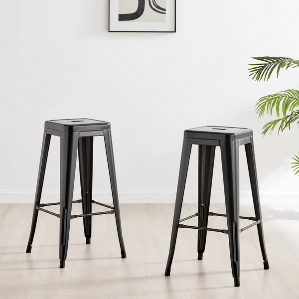 Silla de Barra  Metálica Fortaleza Negra