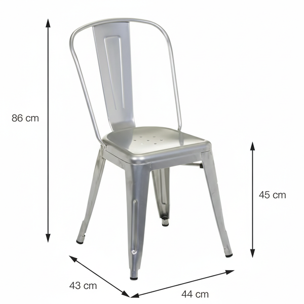 Silla Metálica Valencia Negra