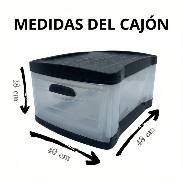 Cajonera Plástica Ratán Café Oscuro 3 Gavetas