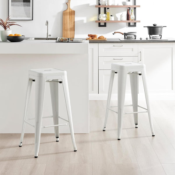 Silla de Barra Metálica Fortaleza Blanca