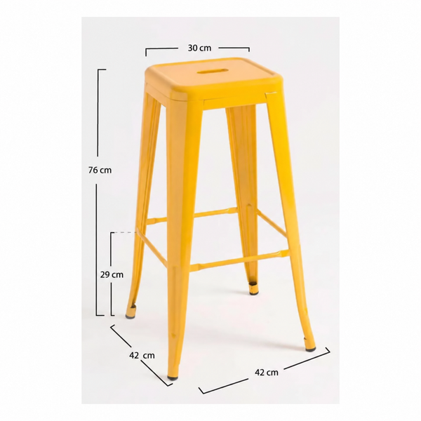 Silla de Barra  Metálica Fortaleza Negra