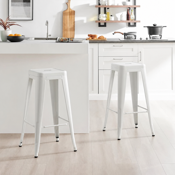 Silla de Barra Metálica Fortaleza Blanca