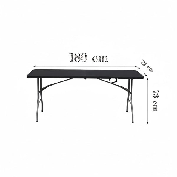 Mesa Plegable 180 CM Panamá Negra