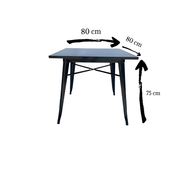 Mesa Metálica Cuadrada Valencia Blanca
