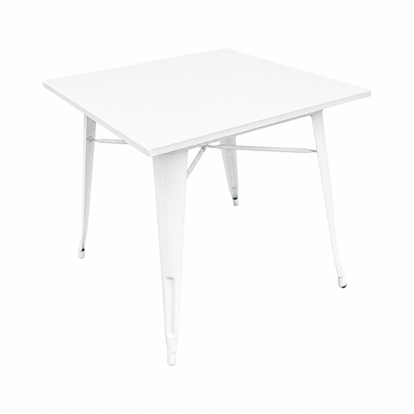 Mesa Metálica Cuadrada Valencia Blanca