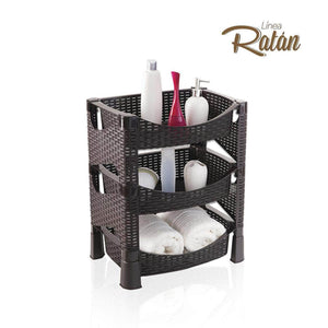 Organizador Tres Pisos Ratan - [Plastihogar]