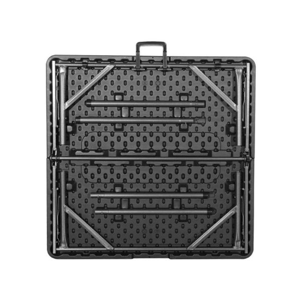 Comedor Plegable de 4 Puestos Tipo Ratán Negro