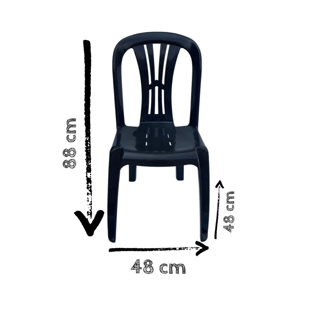 Silla Plástica sin Brazos Lima Blanca