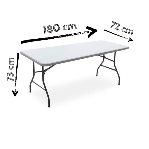 Mesa Plegable 180 CM Panamá Blanca