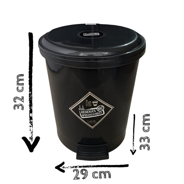 Caneca de basura / Papelera Blanca de 13 litros con pedal