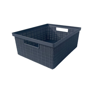 Caja Plástica Organizadora Yute Gris